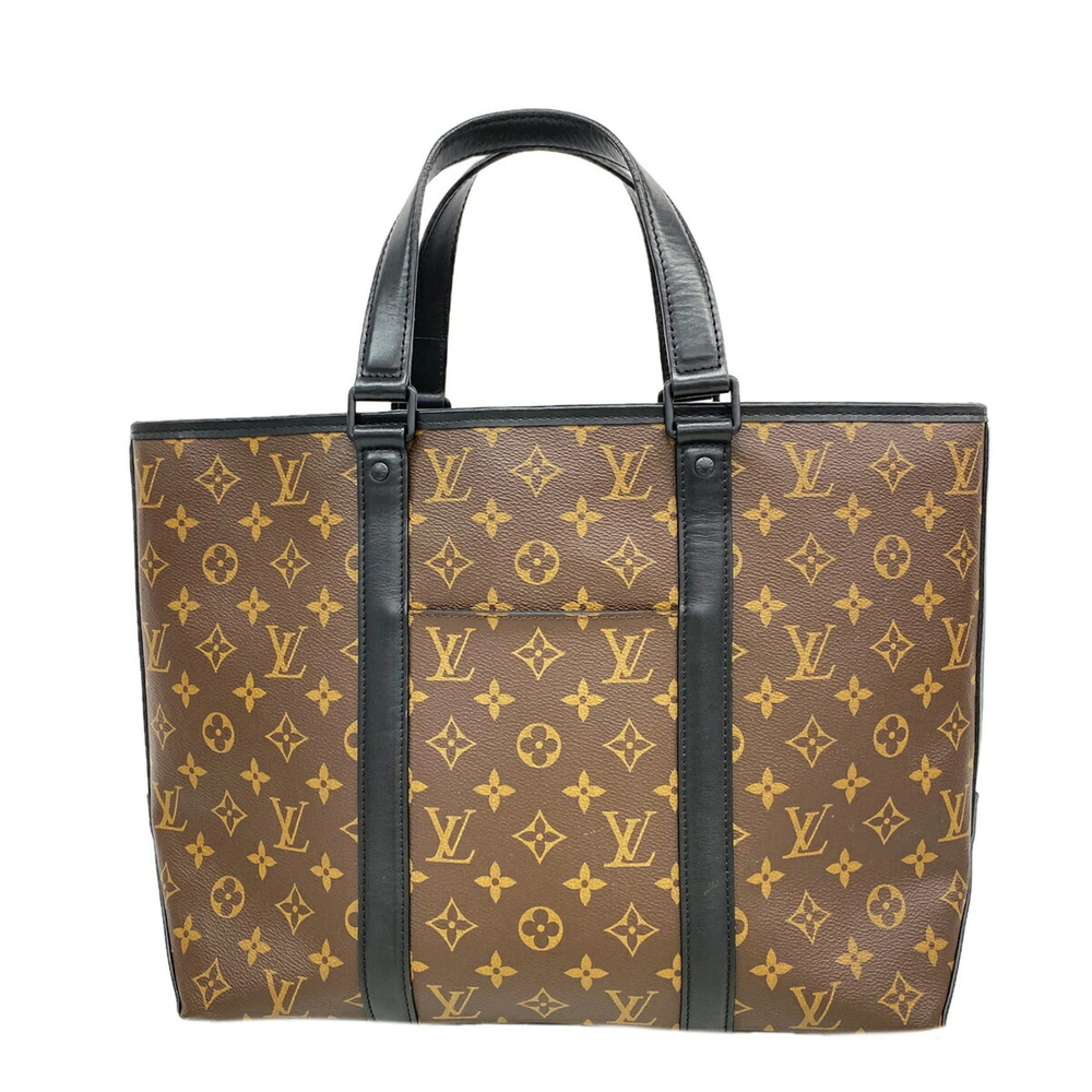 Louis Vuitton Monogram Macassar Weekend Tote PM M45734 Brown Men's Bag